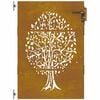 vidaXL Garden Gate 85x150 cm Corten Steel Tree Design
