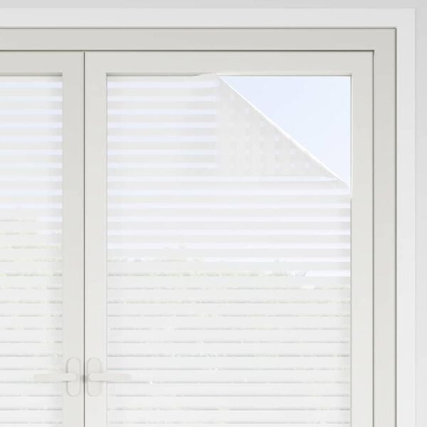 vidaXL Window Film Frosted Stripes Pattern 45x500 cm PVC