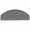 vidaXL Stair Mats 10 pcs 65x24x4 cm Dark Grey Half Round Large