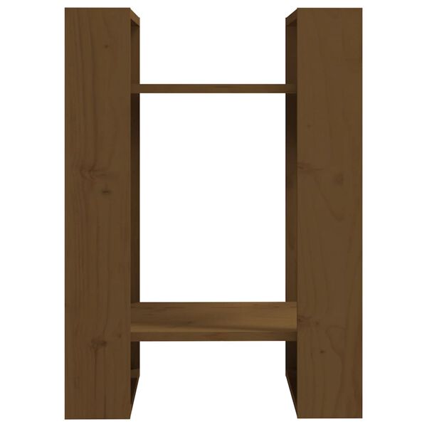 vidaXL Book Cabinet/Room Divider Honey Brown 41x35x57 cm Solid Wood Pine