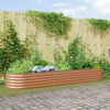 vidaXL Raised Bed Brown 320 x 80 x 44 cm Steel