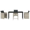 vidaXL Garden Dining Set 5 pcs Light Grey Poly Rattan