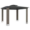 vidaXL Gazebo with Double Roof Anthracite 2.94x2.94 m Steel