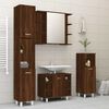 vidaXL 4 Piece Bathroom Cabinet Set Brown Oak Engineered Wood