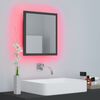 vidaXL LED Bathroom Mirror Grey 40x8.5x37 cm Acrylic
