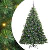 vidaXL Artificial Christmas Tree with 300 LEDs Green 180 cm PE and PVC