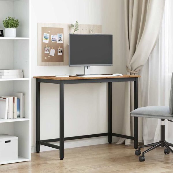 vidaXL Table Old Wood 80 x 50 x 76.5 cm Engineered Wood and Steel