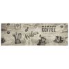 vidaXL Kitchen Rug Washable Coffee Grey 60x180 cm Velvet