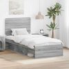 vidaXL Bed Frame Grey Sonoma 75 x 190 cm Solid Pine Wood