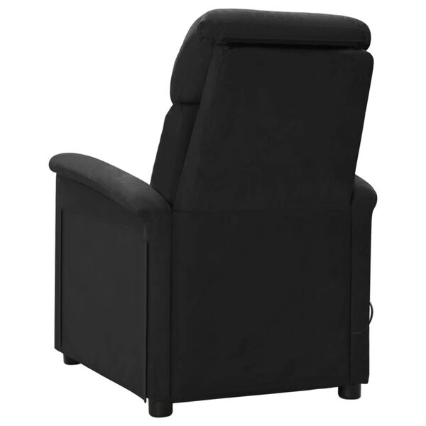 vidaXL Massage Chair Black Microfiber Fabric
