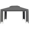vidaXL Gazebo with LED String Lights Anthracite 3x4 m