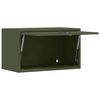 vidaXL Wall Cabinet for Garage with Gas-lift Door Olive green