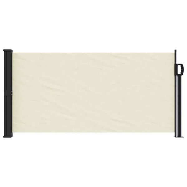 vidaXL Retractable Side Awning Cream 100x300 cm