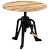 vidaXL Side Table 60x(46-63) cm Solid Mango Wood and Cast Iron