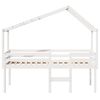 vidaXL High Sleeper Bed without Mattress White 80x200 cm Solid Wood Pine