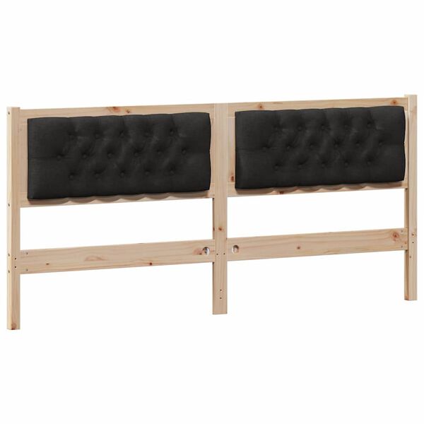 vidaXL Headboard Other Brown and black 160 cm Solid pine wood
