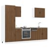 vidaXL 7 Piece Kitchen Cabinet Set Lucca Brown Oak Engineered Wood