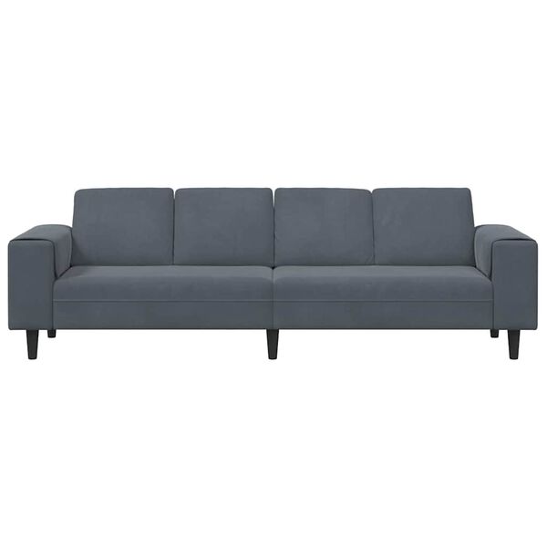 vidaXL Sofa Set Dark grey Velvet