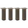 vidaXL Coffee Table Legs 4 pcs Natural Steel 30-32 cm Steel