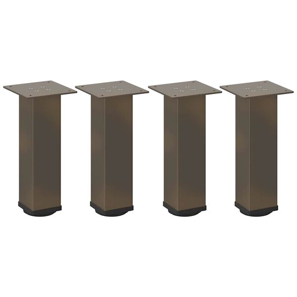 vidaXL Coffee Table Legs 4 pcs Natural Steel 30-32 cm Steel
