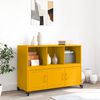 vidaXL Sideboard Mustard Yellow 100.5x39x72 cm Steel
