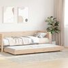 vidaXL Bed Frame Natural 100 x 200 cm Solid Pine Wood