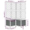 vidaXL Garden Planter with Trellis Blue Grey 80x80x136 cm PP
