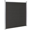 vidaXL Fence Panel WPC 180x186 cm Black