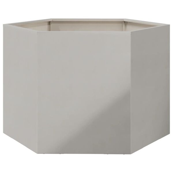 vidaXL Garden Planter Hexagon 69x60x45 cm Stainless Steel