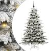 vidaXL Artificial Hinged Christmas Tree White 210 cm PE and PVC