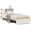 vidaXL Bookcase Bed without Mattress White 75x190cm Small Single Solid Wood Pine