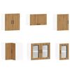 vidaXL 11 Piece Kitchen Cabinet Set Lucca Artisan Oak Engineered Wood