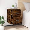 vidaXL Wall-mounted Bedside Cabinet Smoked Oak 41.5x36x53cm