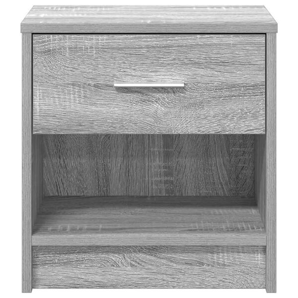 vidaXL Bedside Cabinet with Drawer Grey Sonoma 39x28x41 cm