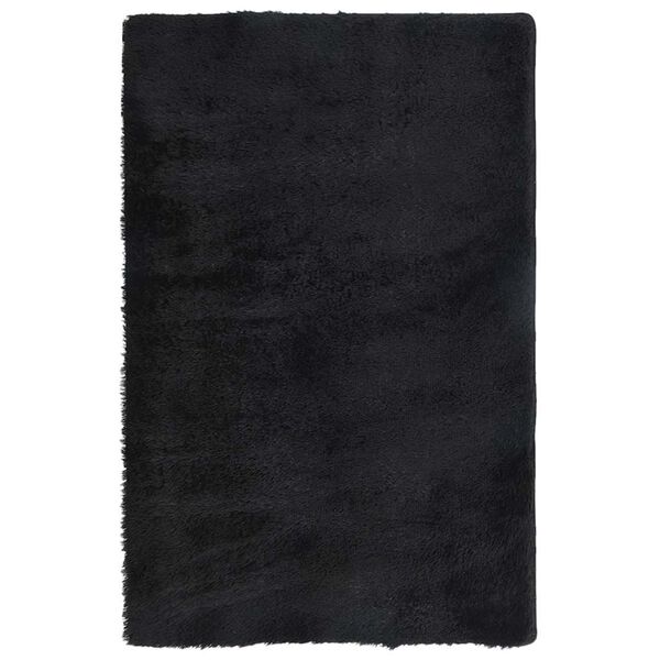 vidaXL Shaggy Rug High Pile NAVARRA Black 130x200 cm Polyester