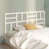 vidaXL Bed Headboard White 206x4x104 cm Solid Wood Pine