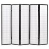 vidaXL Folding 5-Panel Room Divider Japanese Style 200x170 cm Black