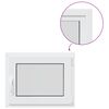 vidaXL Basement Window Internal Colour White RISOR 70 x 60 cm