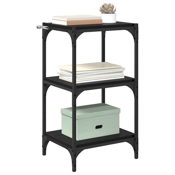 vidaXL Book Cabinet Black oak 40 x 33 x 70.5 cm Engineered wood