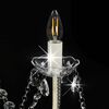 vidaXL Chandelier with Beads White 8 x E14 Bulbs