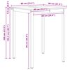 vidaXL Bar Table White 80 x 80 x 105 cm Solid Pine Wood