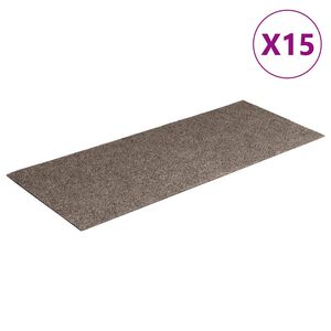vidaXL Stair Mats Self-adhesive 15 pcs 60x25 cm Beige Rectangular