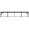 vidaXL Dining Bench Black 248x32x45 cm Steel and Faux Leather