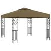 vidaXL Gazebo | Taupe | Steel | 3x3 metres | UV-resistant materials | Canopy
