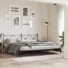 vidaXL Metal Bed Frame without Mattress with Headboard Black 193x203cm
