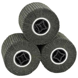 vidaXL Sanding Rollers 3 pcs Black 12 x 12 x 10 cm Synthetic Fibre