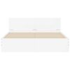 vidaXL Bed Frame with LED without Mattress White 160x200 cm