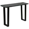 vidaXL Console Table Solid Mindi Wood 110x35x75 cm Grey