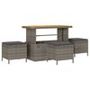 vidaXL Garden Dining Set Grey Poly rattan