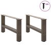 vidaXL Coffee Table Legs Natural Steel 2 pcs 70x(30-31) cm Steel